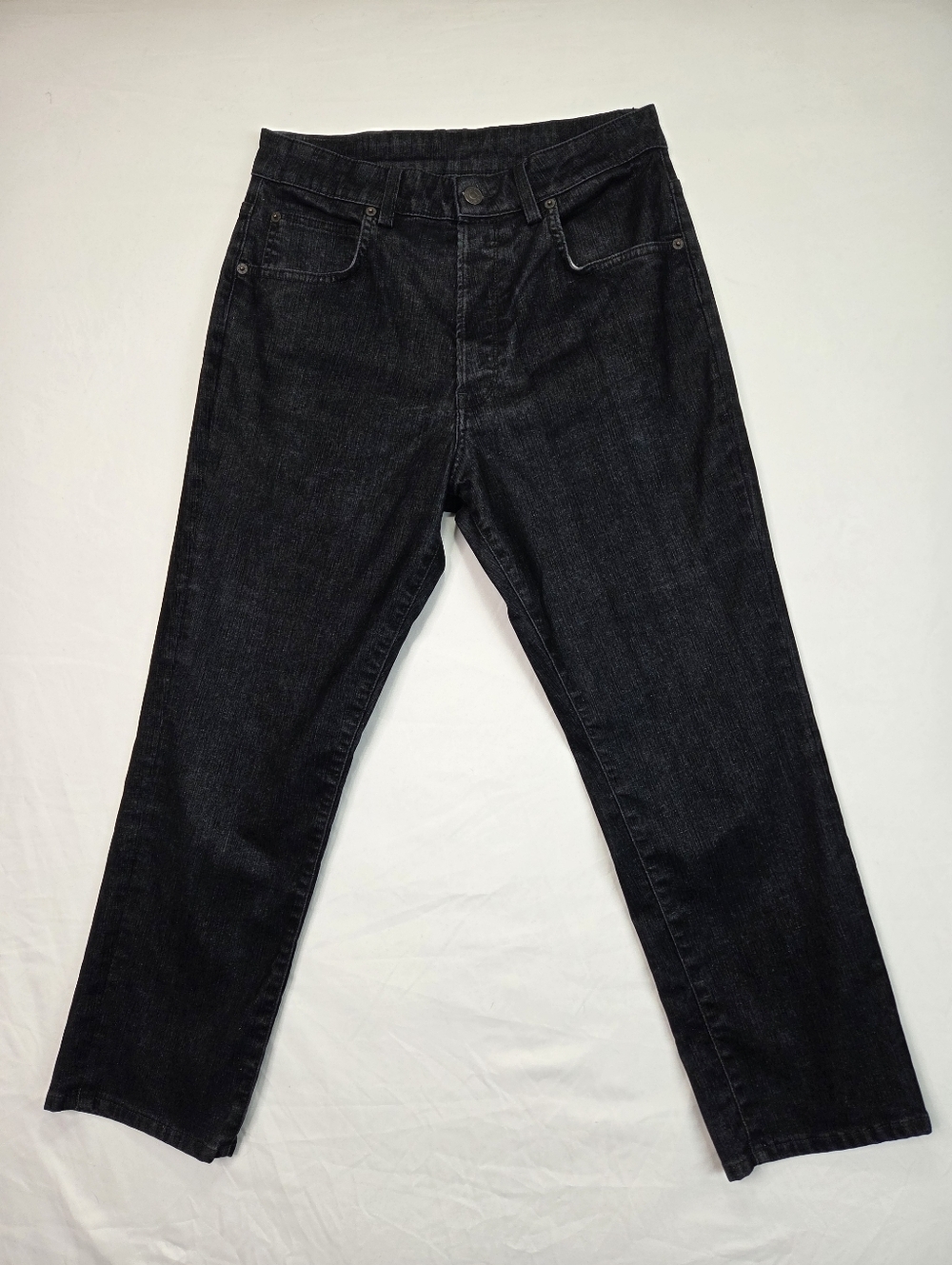 6397 Black Velvet Feel Jeans Size 27 Soft Premium Denim Straight Leg